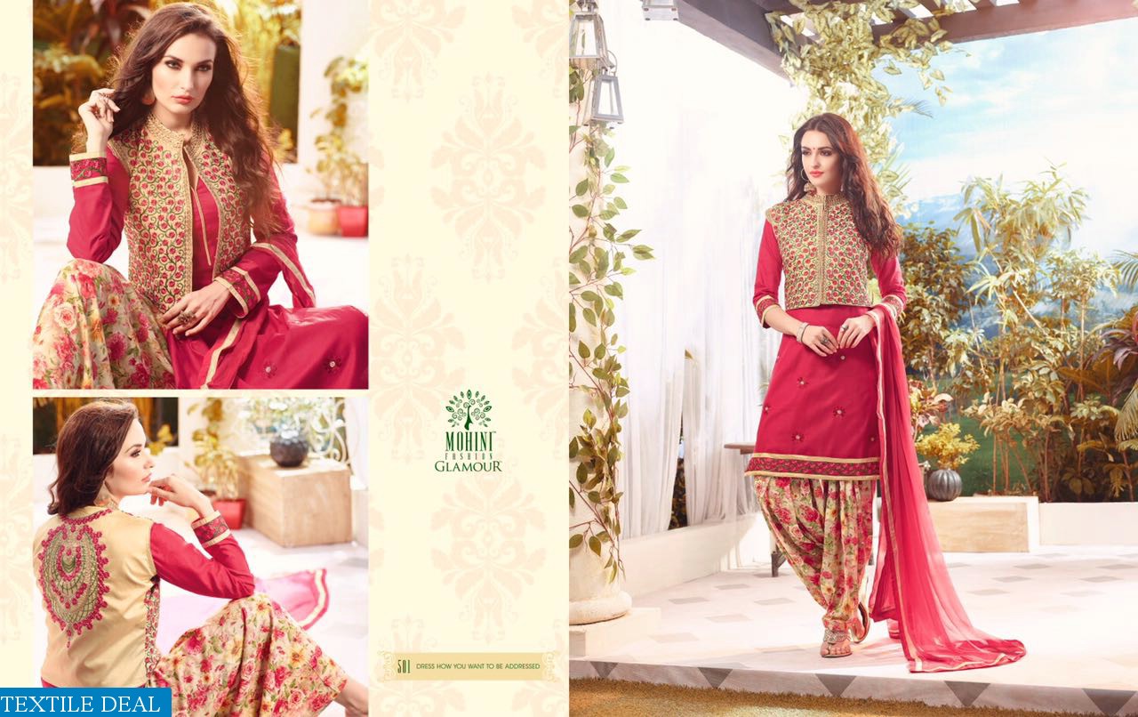 mohini Glamour Premium cotton With jacket Suits